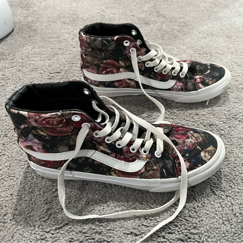 High Top Floral Vans